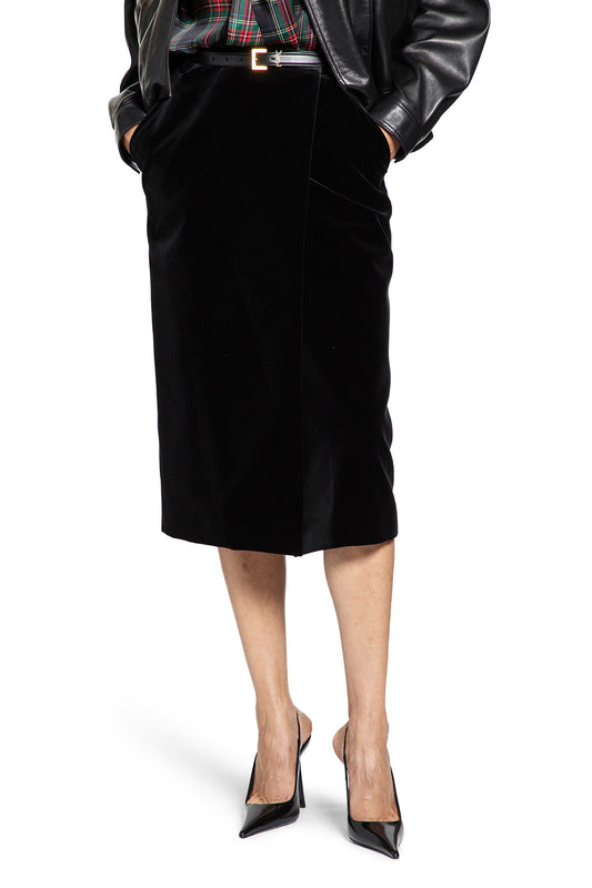 Midi Wrap Skirt in Cotton Velvet - Antonioli.eu