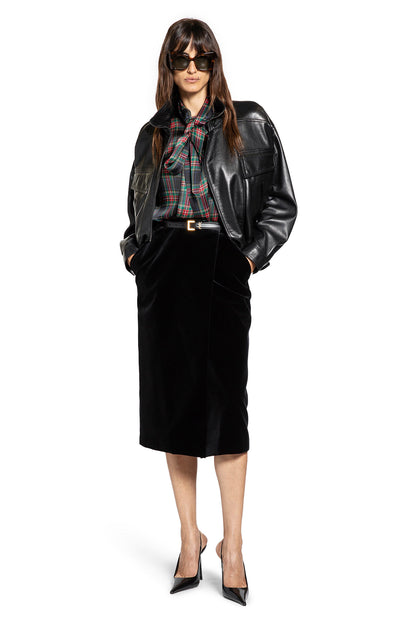 Midi Wrap Skirt in Cotton Velvet