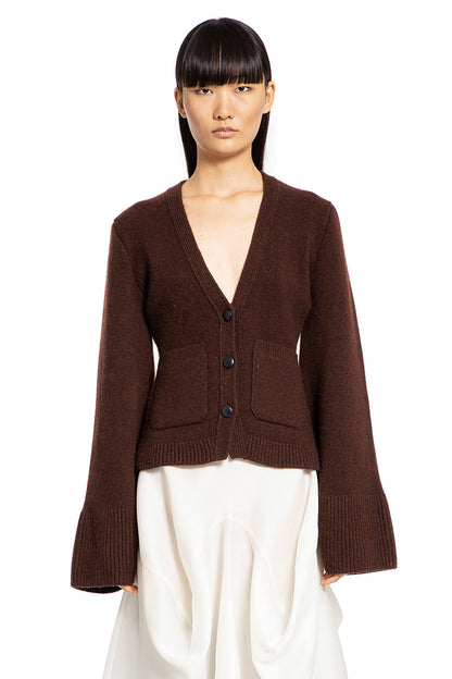 KHAITE WOMAN BROWN KNITWEAR