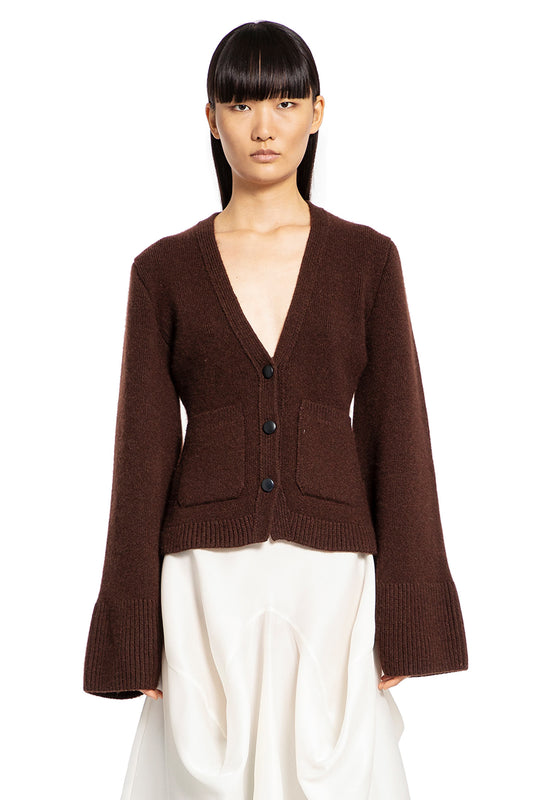 KHAITE WOMAN BROWN KNITWEAR