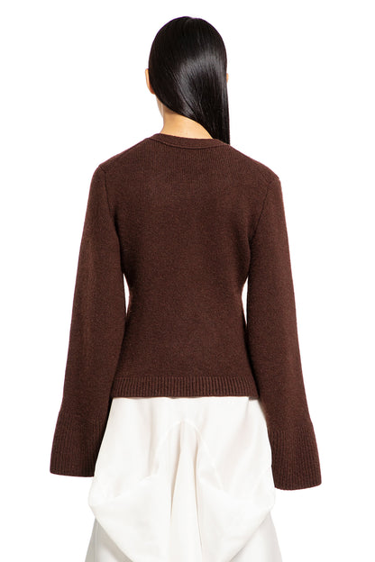 KHAITE WOMAN BROWN KNITWEAR