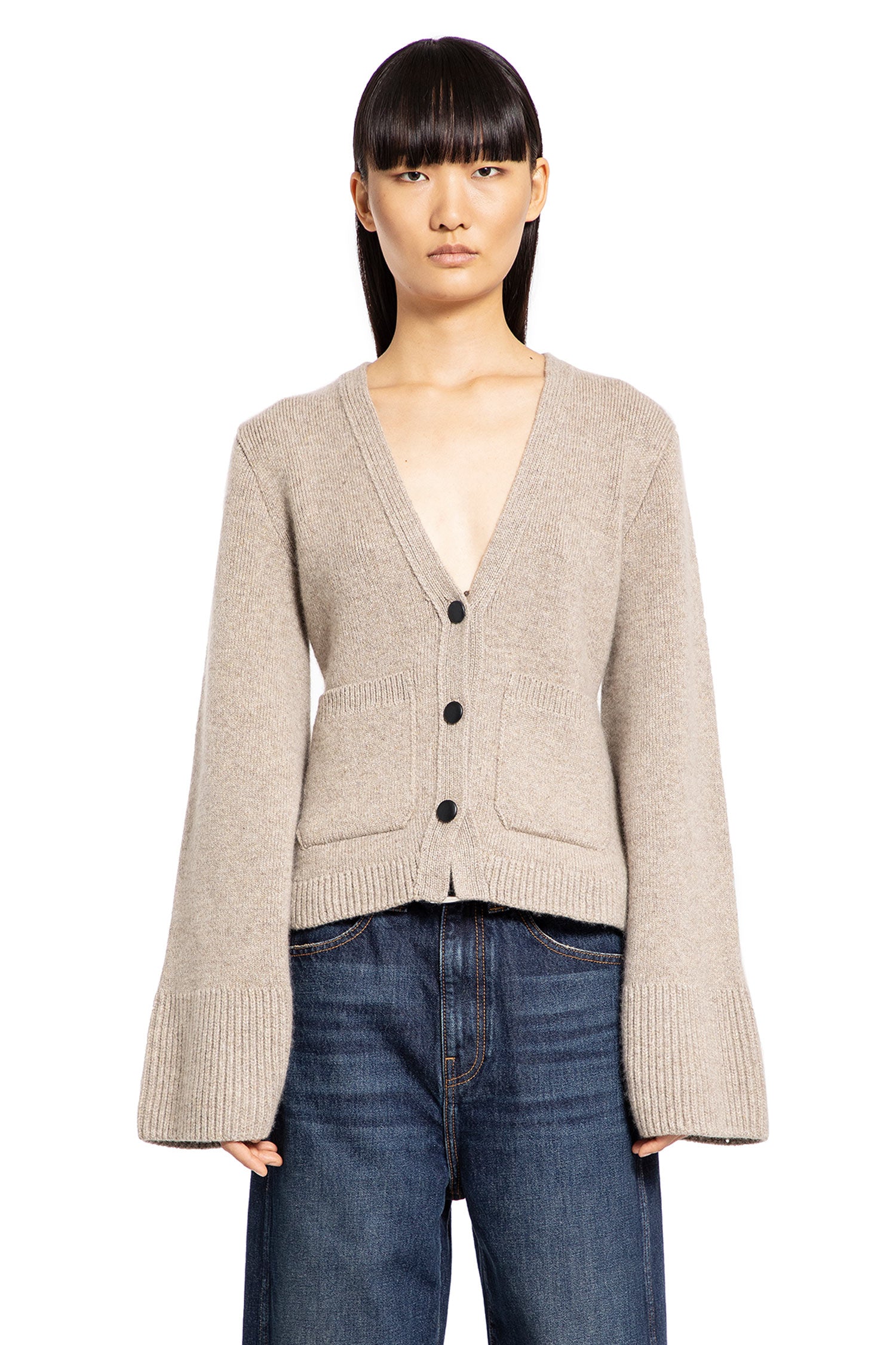 KHAITE WOMAN BEIGE KNITWEAR