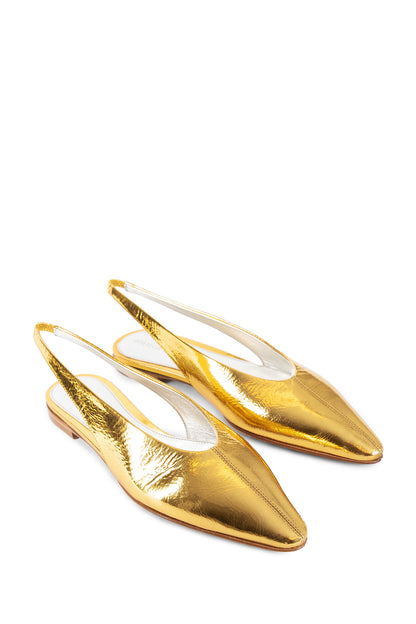 BOTTEGA VENETA WOMAN GOLD FLATS