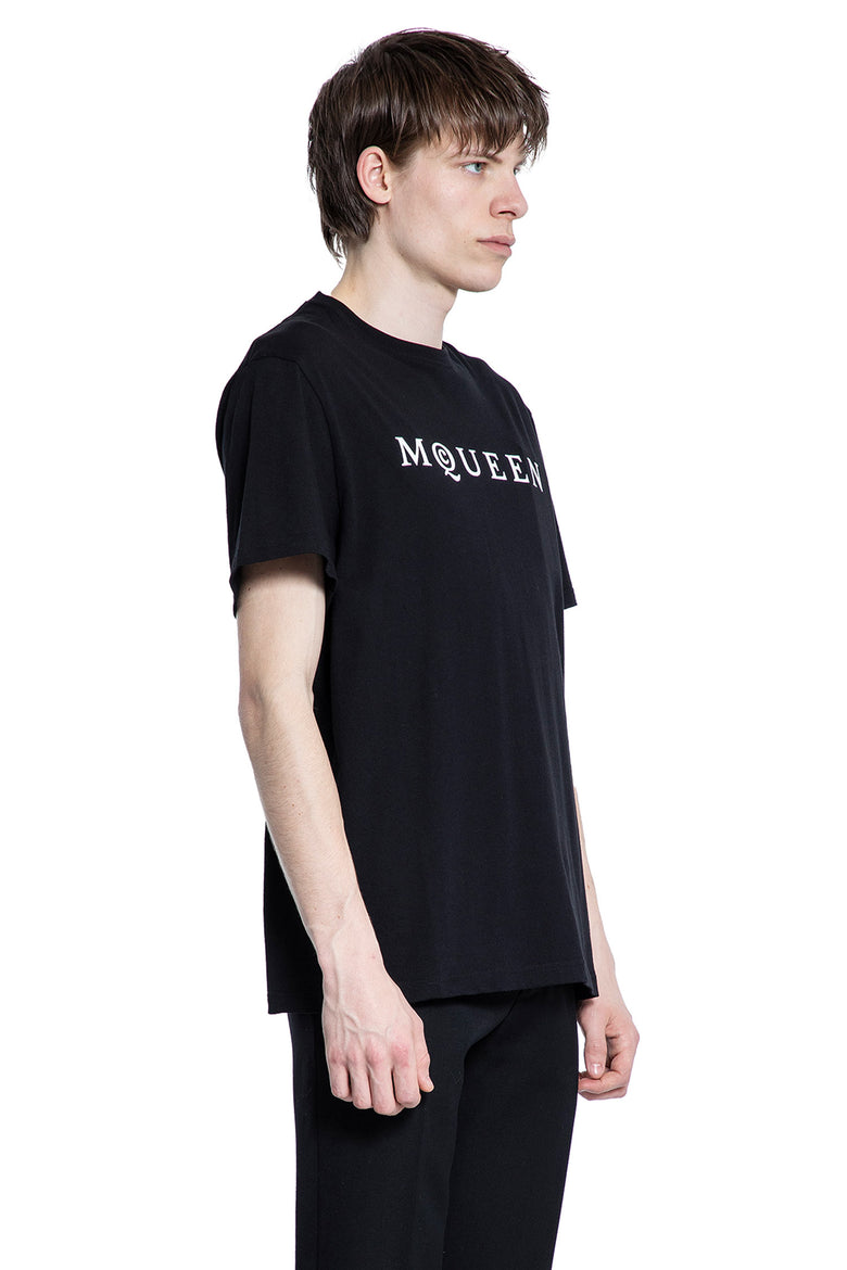 ALEXANDER MCQUEEN MAN BLACK T-SHIRTS & TANK TOPS