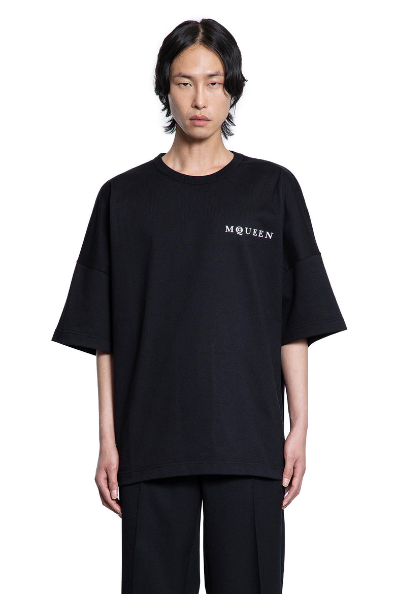 ALEXANDER MCQUEEN MAN BLACK T-SHIRTS & TANK TOPS