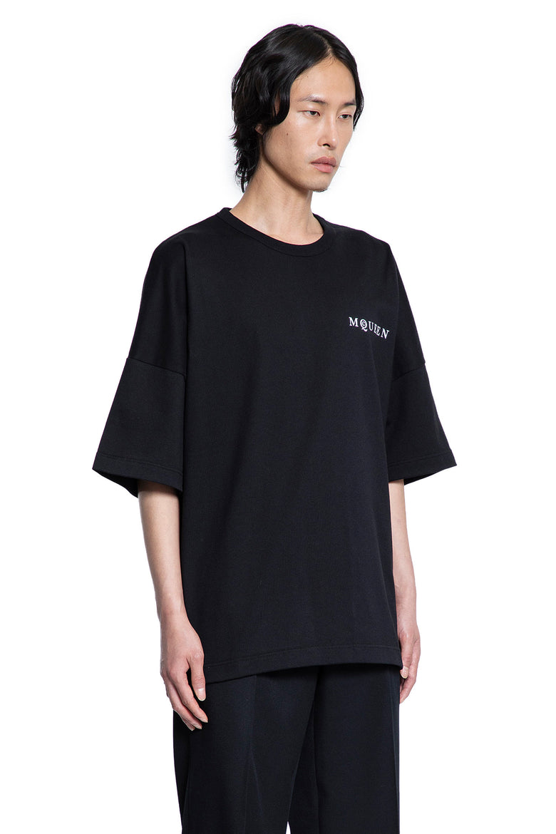 ALEXANDER MCQUEEN MAN BLACK T-SHIRTS & TANK TOPS
