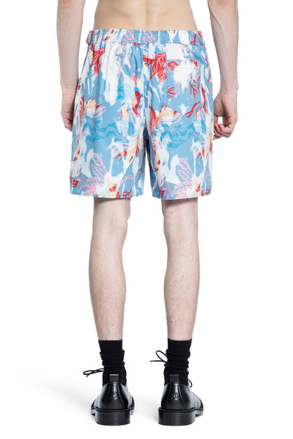 ALEXANDER MCQUEEN MAN BLUE SHORTS & SKIRTS