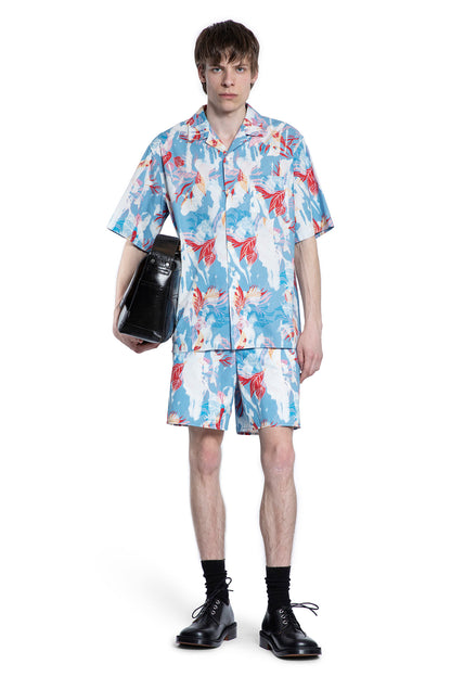 ALEXANDER MCQUEEN MAN BLUE SHORTS & SKIRTS