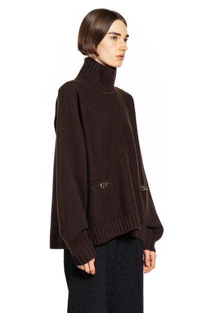 GUCCI WOMAN BROWN KNITWEAR