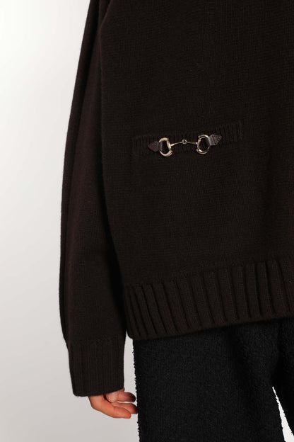 GUCCI WOMAN BROWN KNITWEAR
