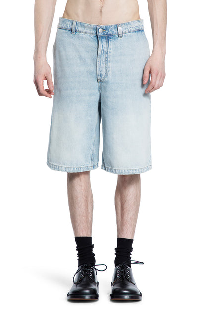 ALEXANDER MCQUEEN MAN BLUE SHORTS & SKIRTS