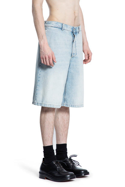 ALEXANDER MCQUEEN MAN BLUE SHORTS & SKIRTS