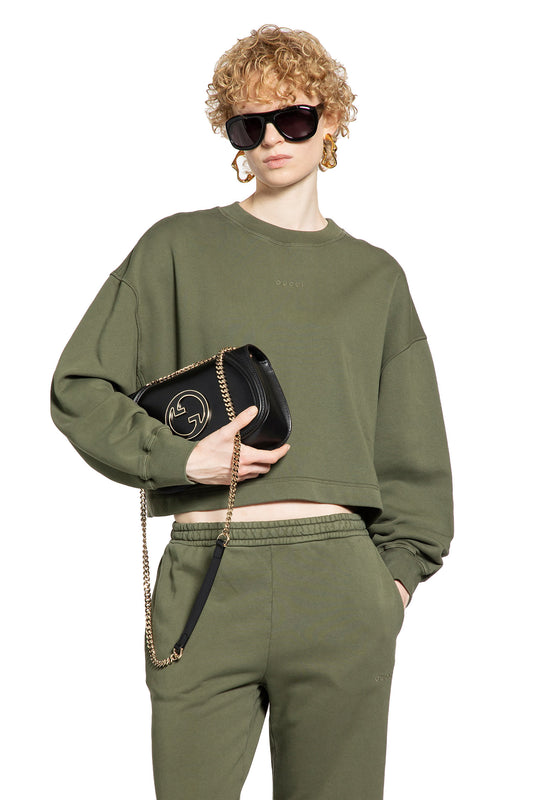 Cropped Sweatshirt In Cotton