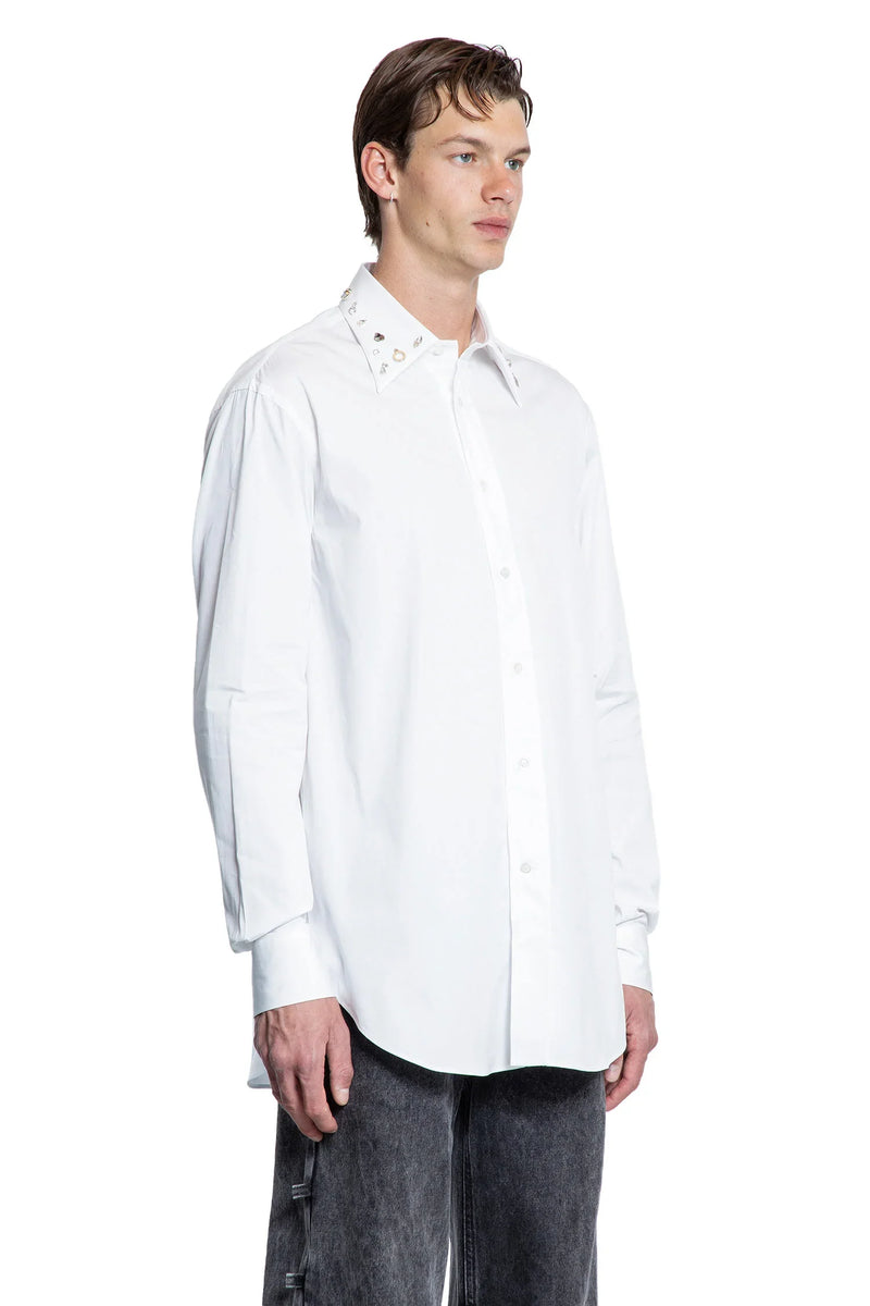 Crystal Embroidery Cotton Poplin Shirt - Antonioli.eu
