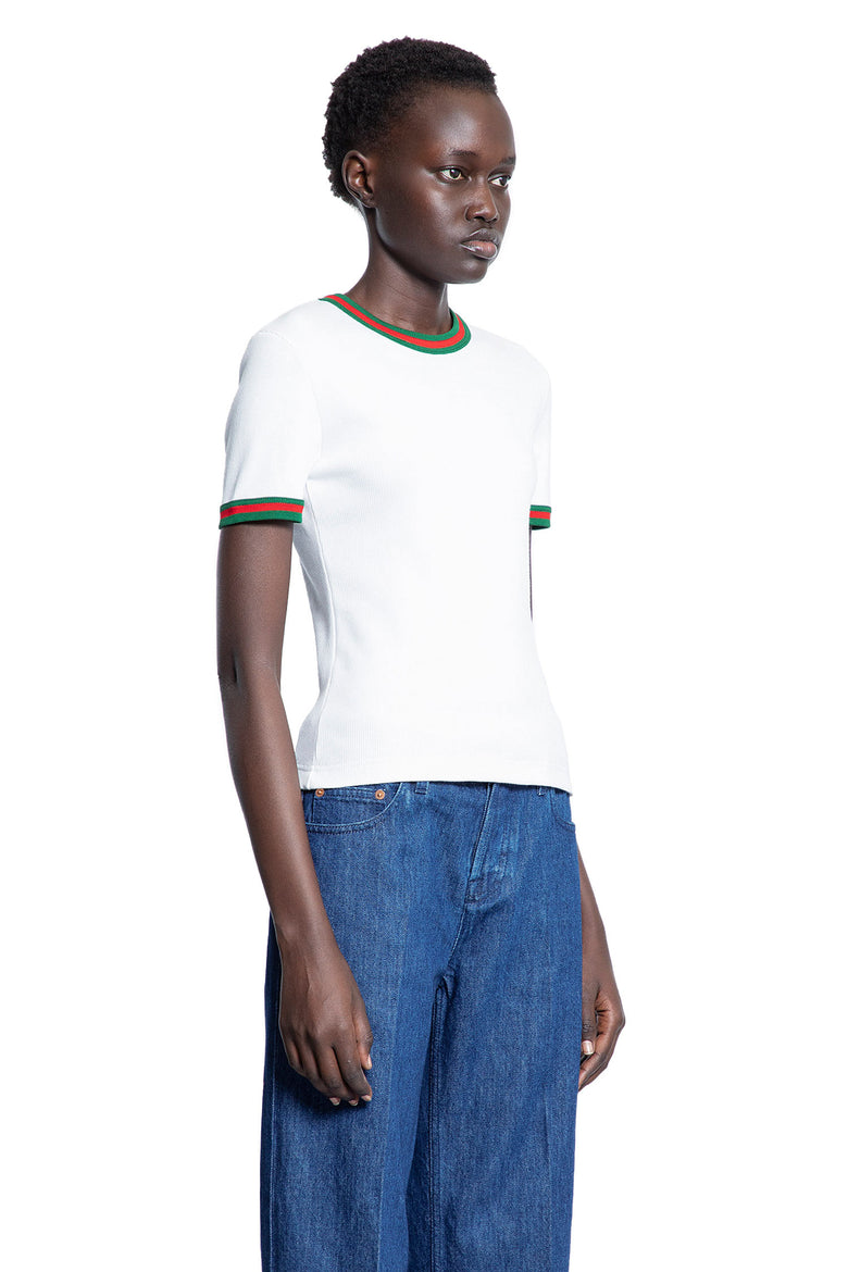 GUCCI WOMAN WHITE T-SHIRTS & TANK TOPS