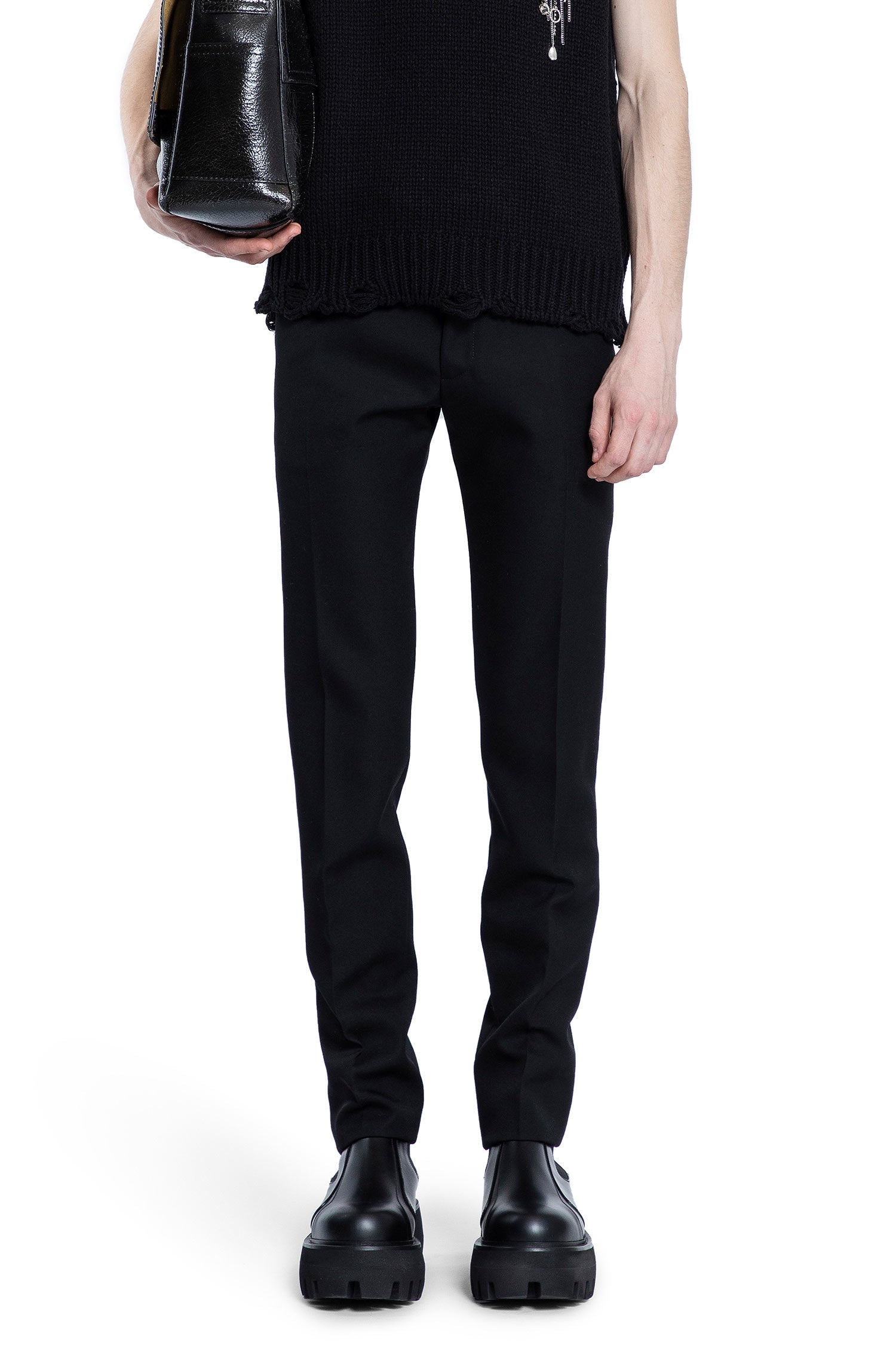 ALEXANDER MCQUEEN MAN BLACK TROUSERS - Antonioli.eu