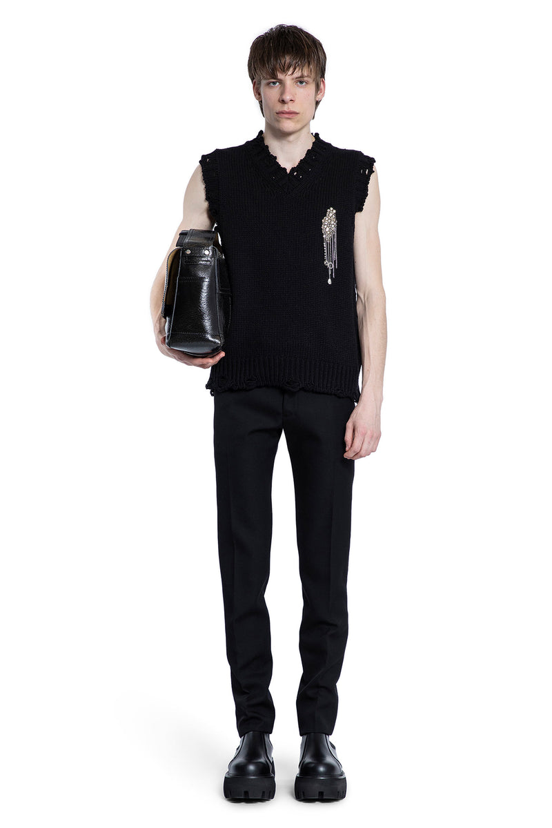 ALEXANDER MCQUEEN MAN BLACK TROUSERS - Antonioli.eu