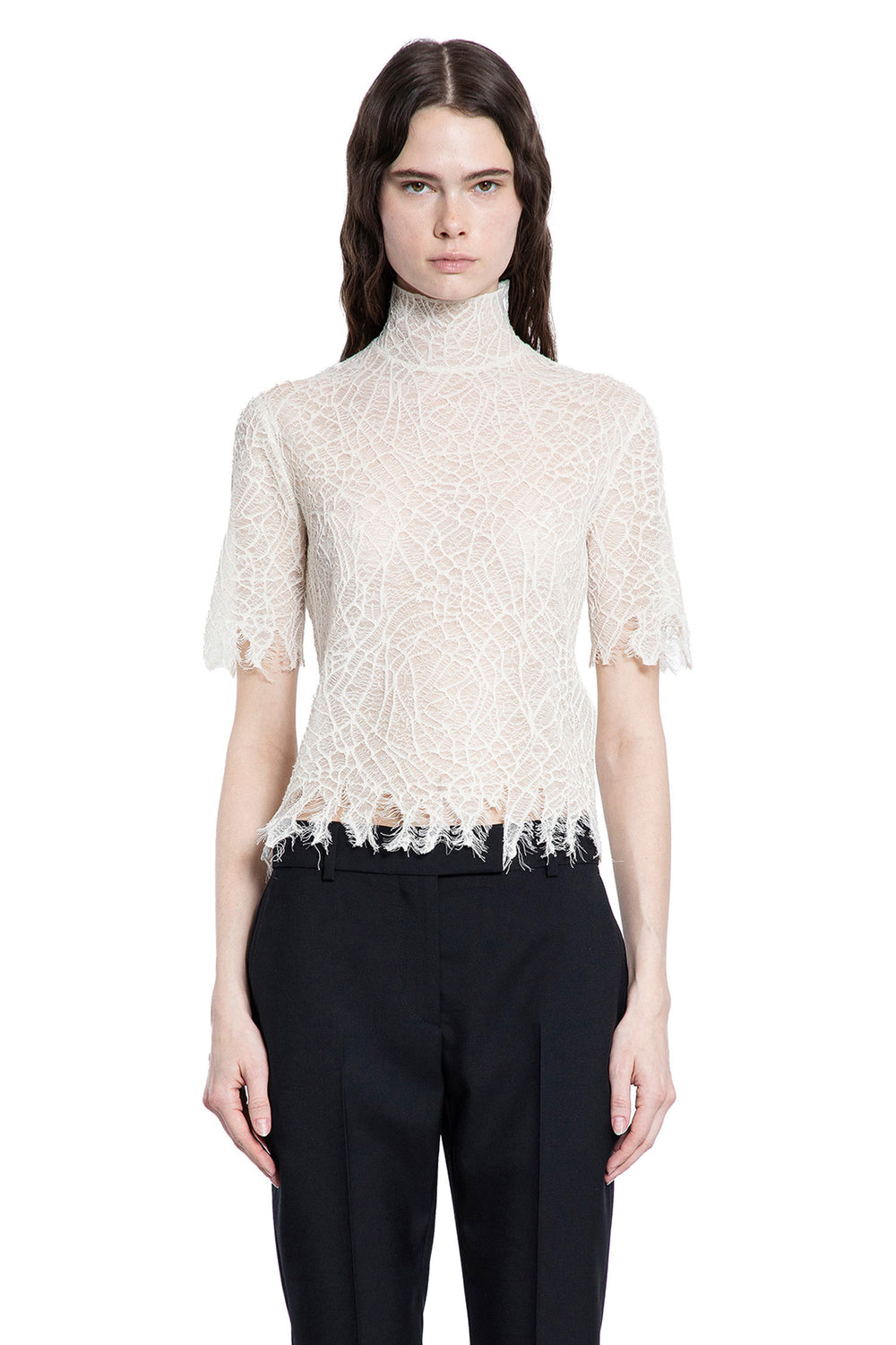 ALEXANDER MCQUEEN WOMAN OFF-WHITE TOPS