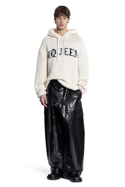 ALEXANDER MCQUEEN MAN OFF-WHITE KNITWEAR