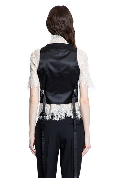 ALEXANDER MCQUEEN WOMAN BLACK VESTS