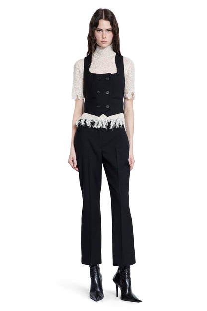 ALEXANDER MCQUEEN WOMAN BLACK VESTS