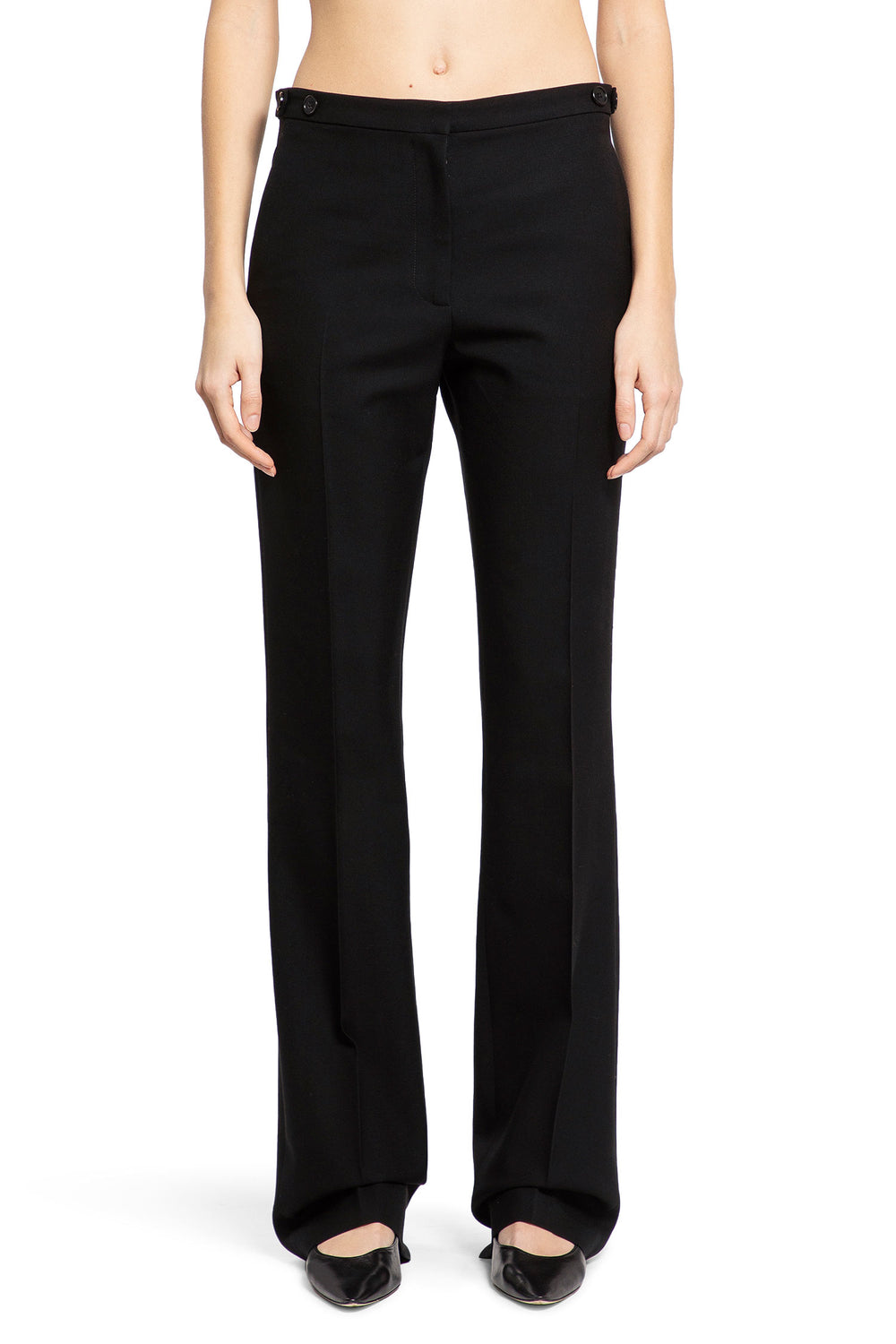 THE ROW WOMAN BLACK TROUSERS