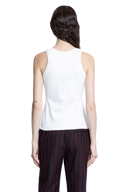 ALEXANDER MCQUEEN WOMAN WHITE T-SHIRTS & TANK TOPS