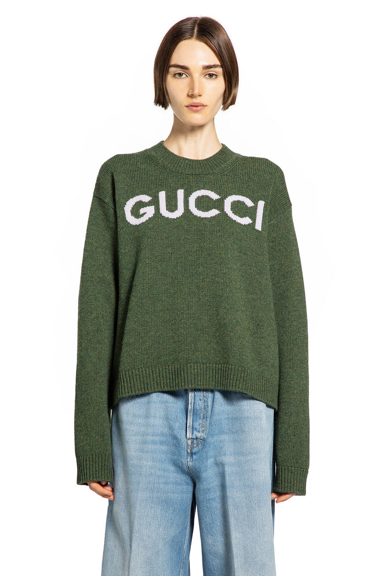 GUCCI WOMAN GREEN KNITWEAR