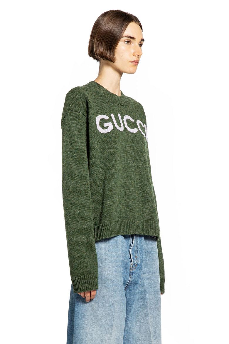 GUCCI WOMAN GREEN KNITWEAR