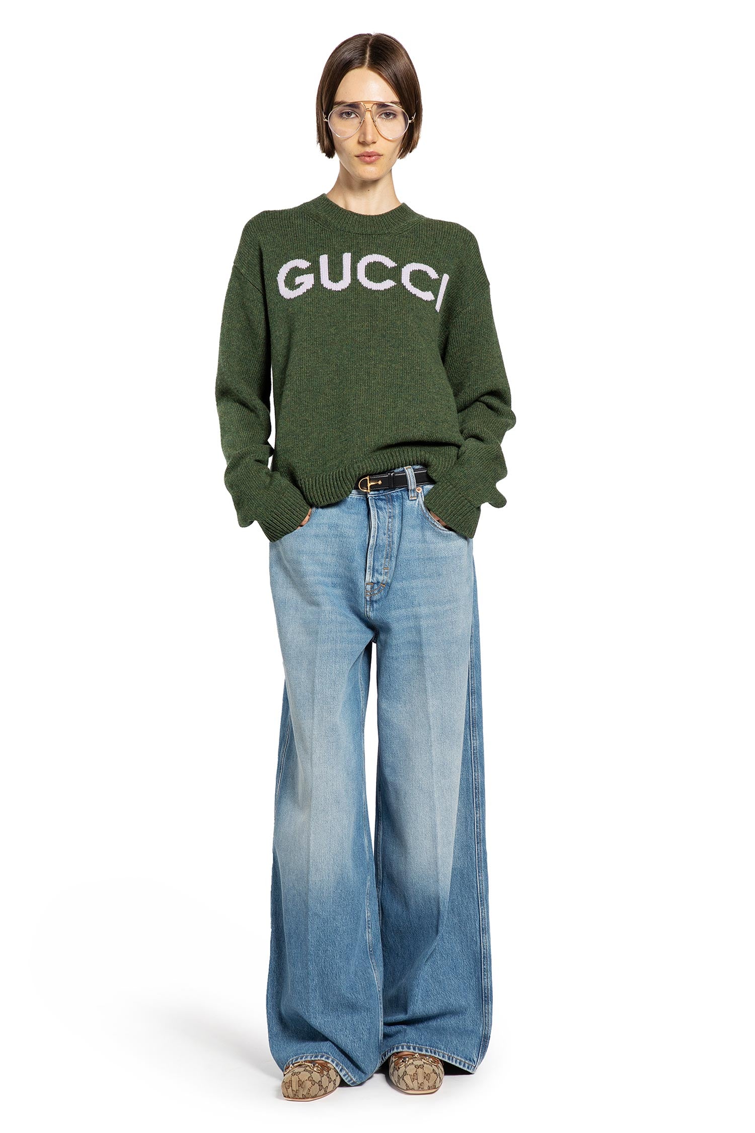 GUCCI WOMAN GREEN KNITWEAR