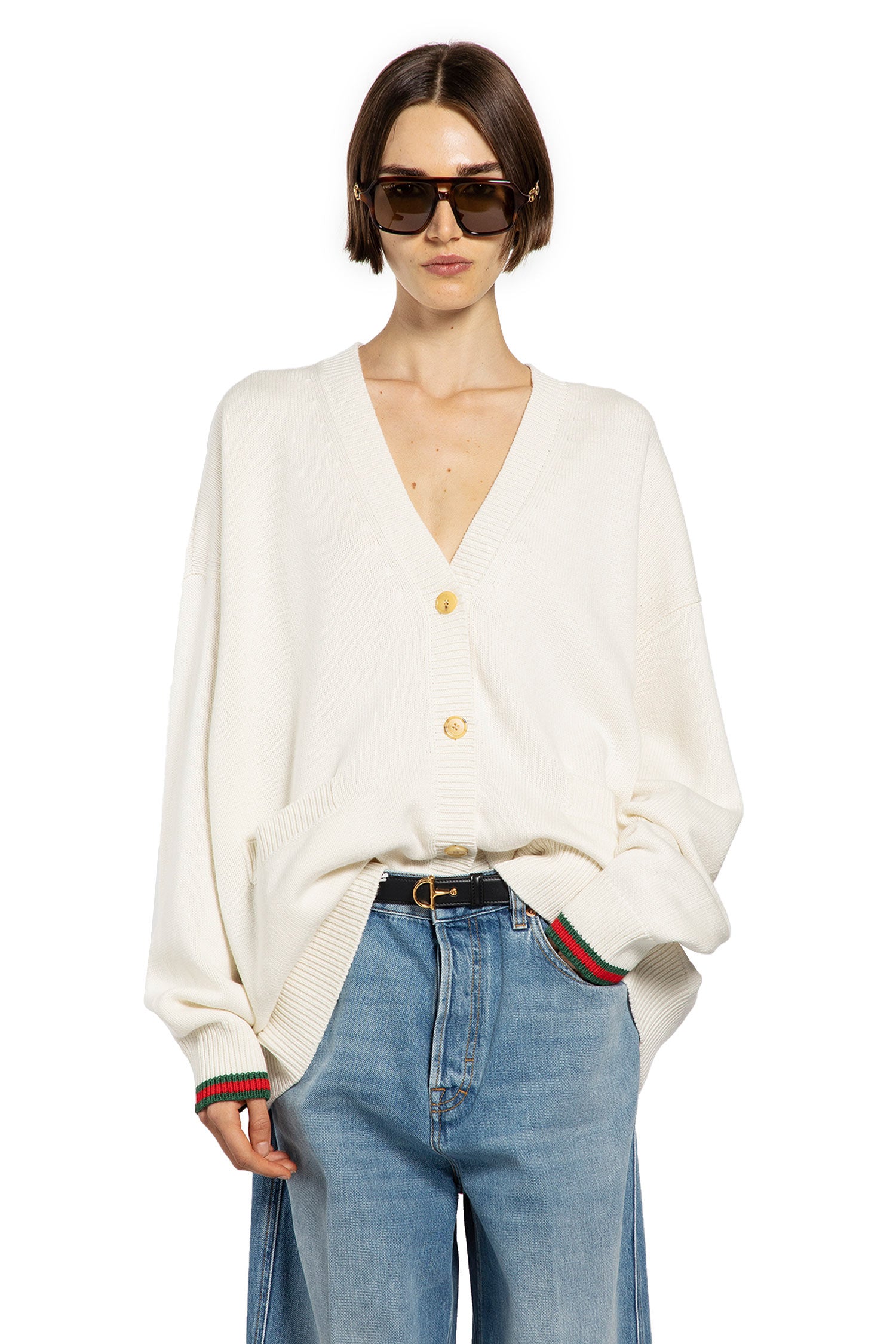 Wool Cashmere V-Neck Cardigan