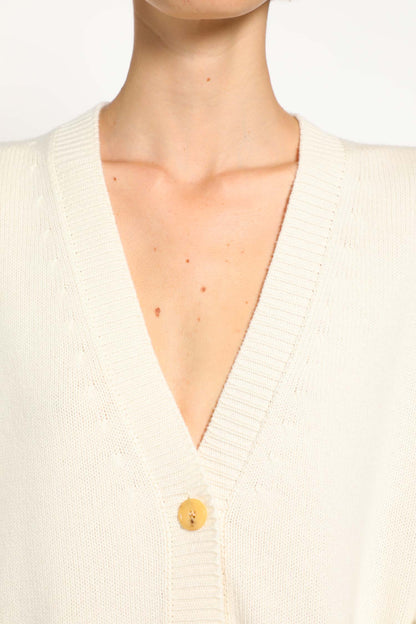 Wool Cashmere V-Neck Cardigan