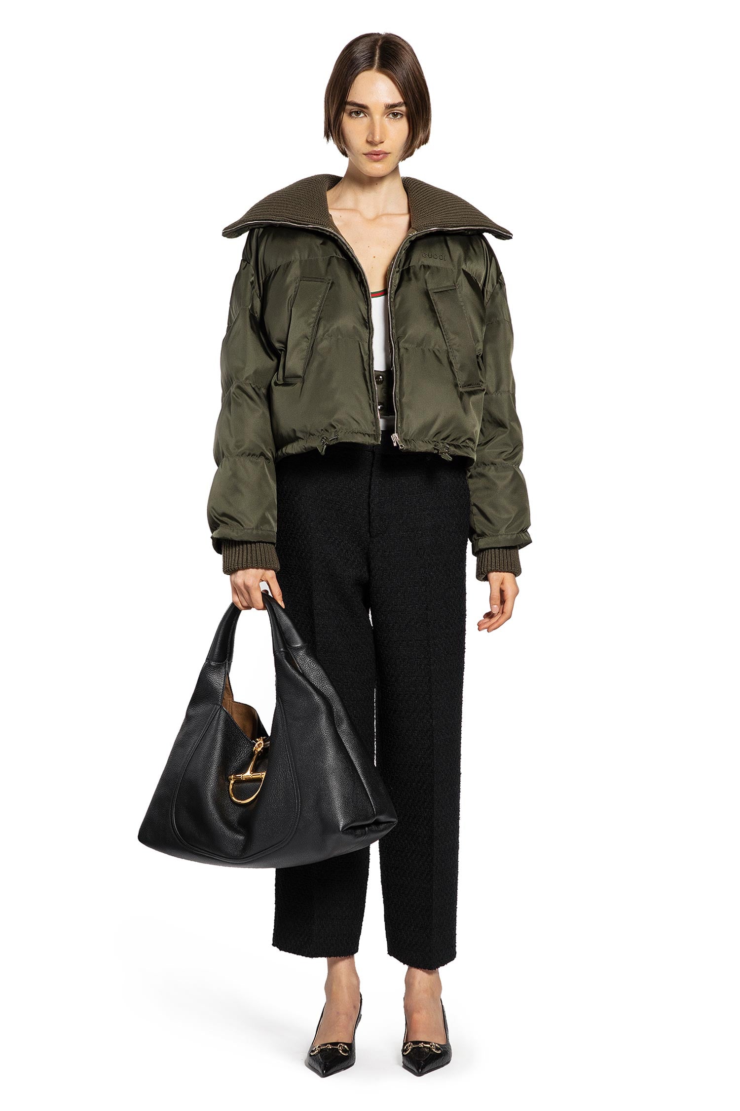 GUCCI WOMAN GREEN TROUSERS