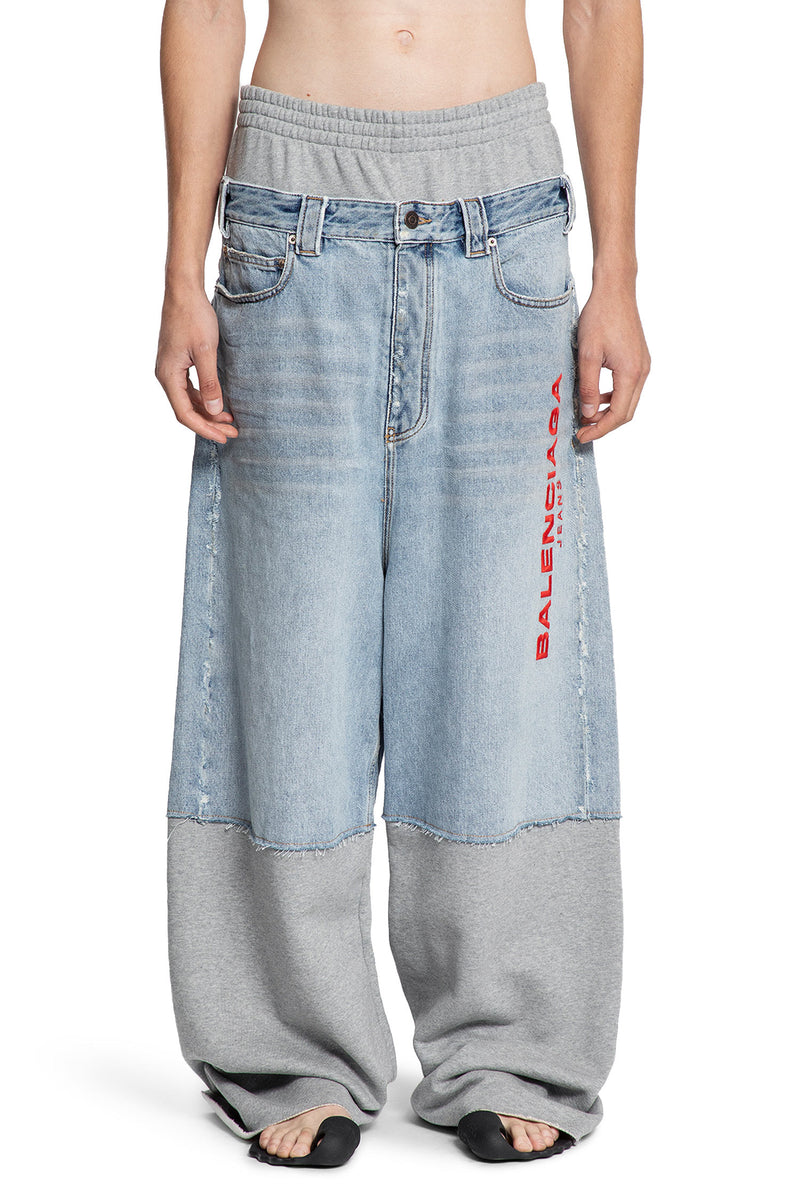 Patched Molleton Baggy Pants - Antonioli.eu