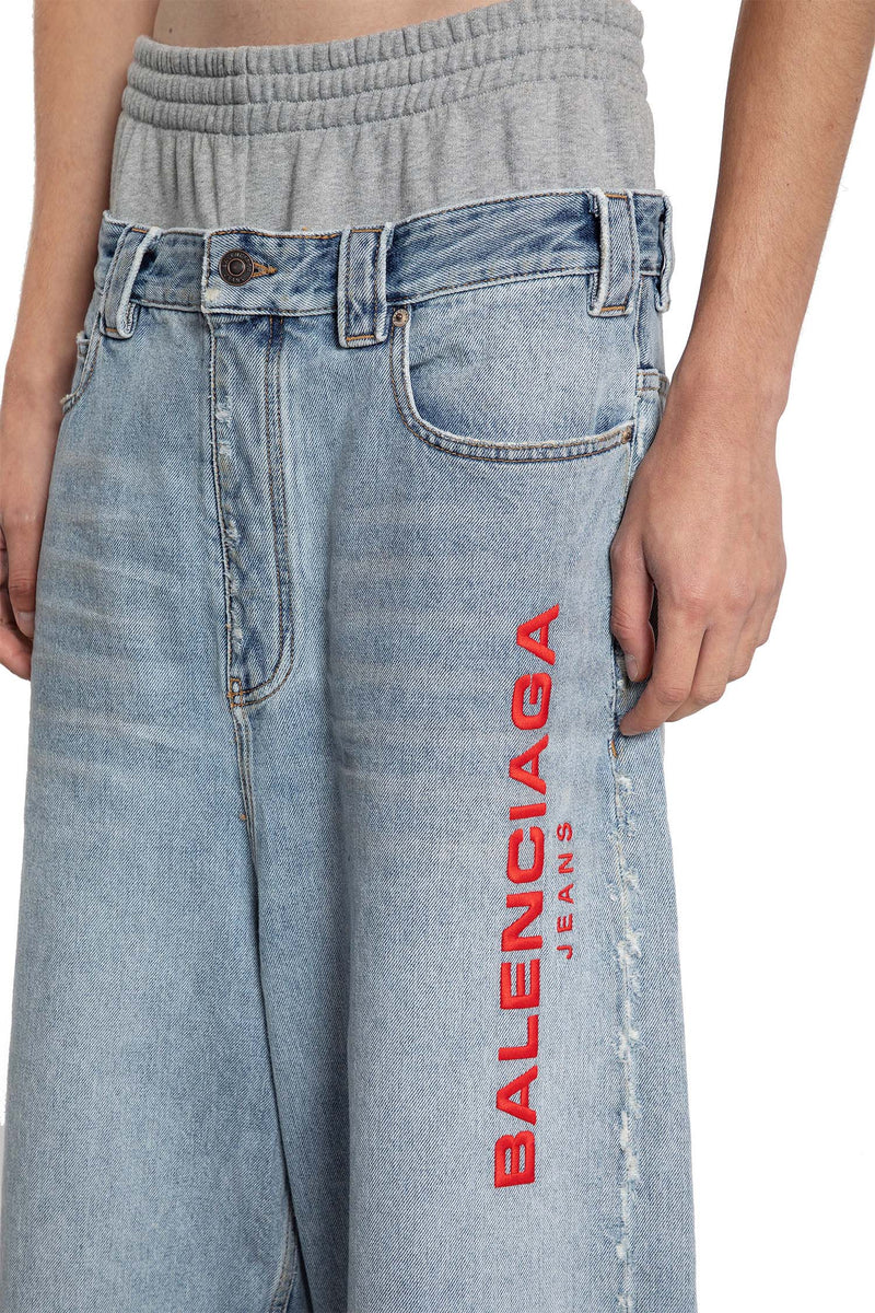 Patched Molleton Baggy Pants - Antonioli.eu