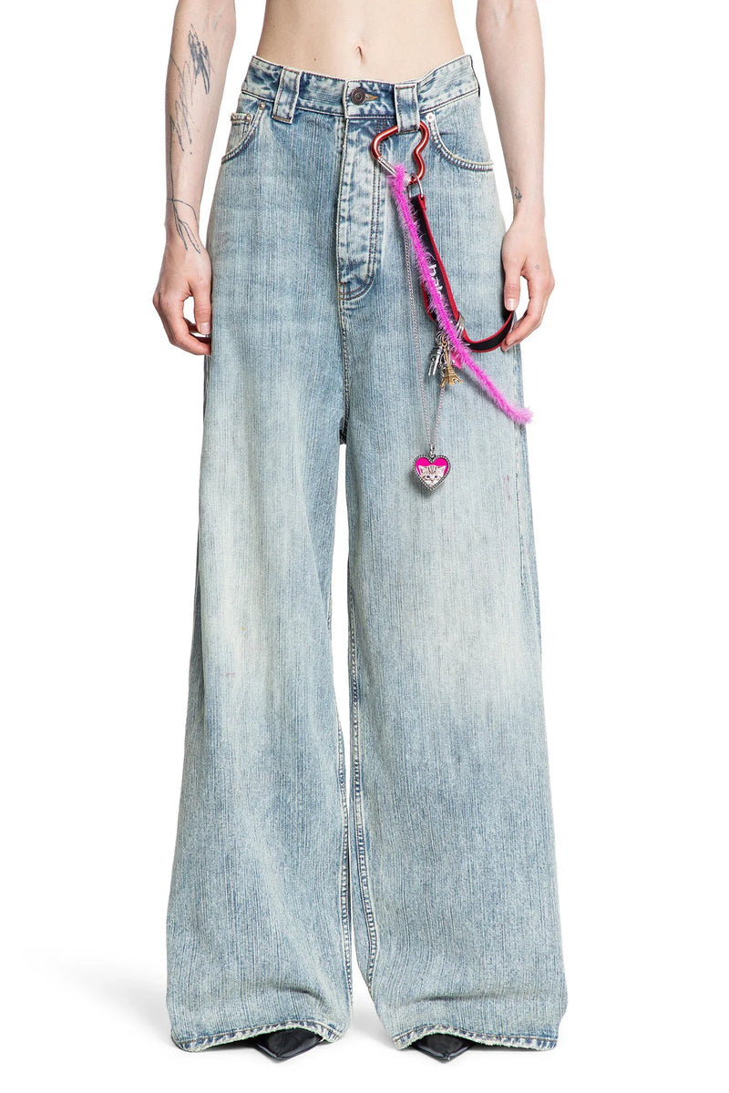 Charms Baggy Pants in Cotton Denim - Antonioli.eu