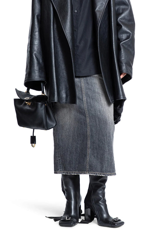 Lace-Up Skirt in Denim - Antonioli.eu