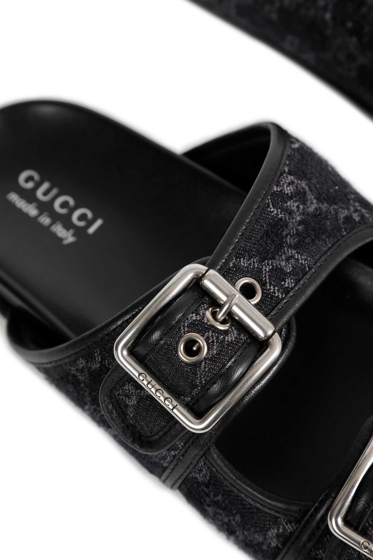 Denim Jacquard Slides