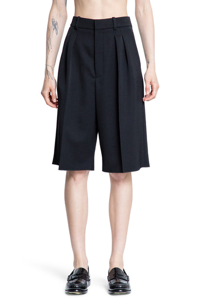 SAINT LAURENT WOMAN BLACK SHORTS