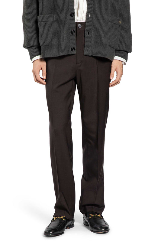 Wool Tailored Trousers with Buttons