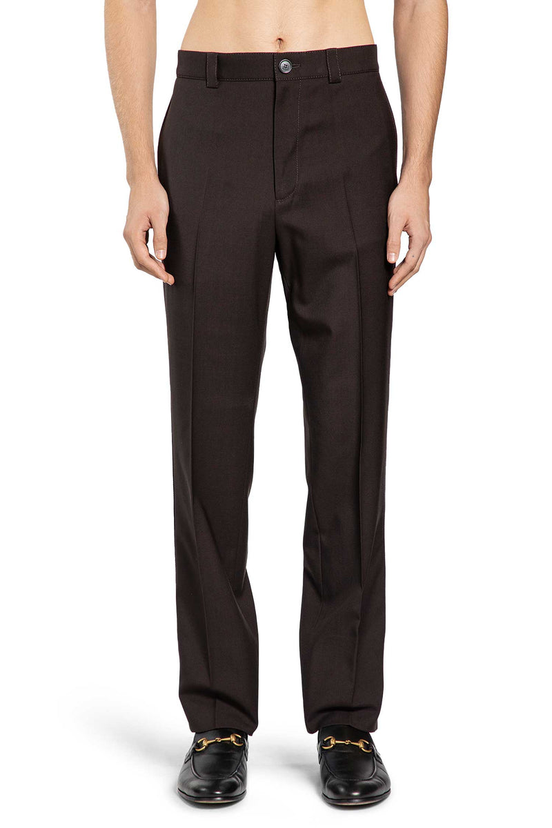 Wool Tailored Trousers with Buttons