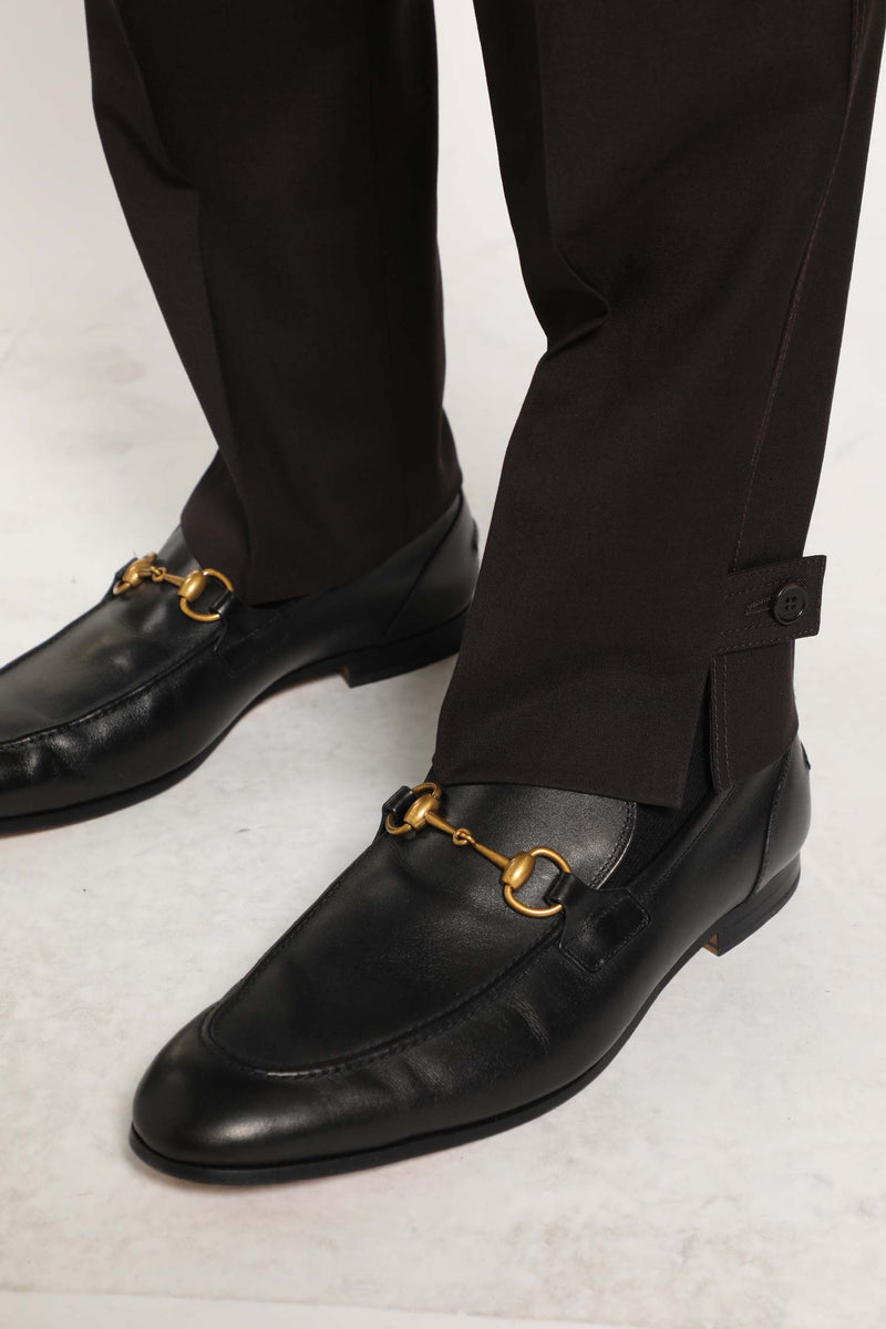 Wool Tailored Trousers with Buttons