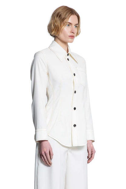 BOTTEGA VENETA WOMAN OFF-WHITE SHIRTS