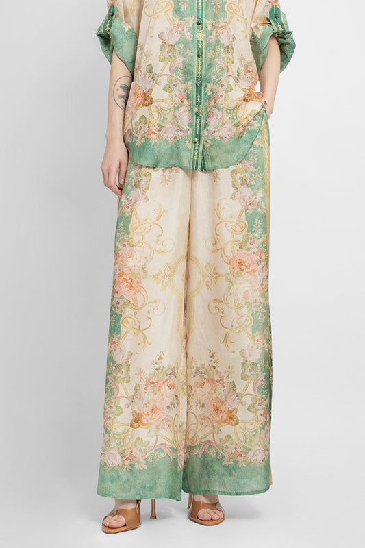 ZIMMERMANN WOMAN GREEN TROUSERS