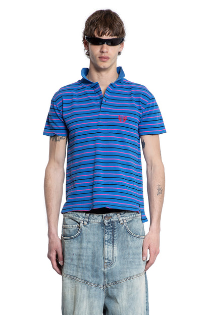 BALENCIAGA MAN BLUE T-SHIRTS & TANK TOPS