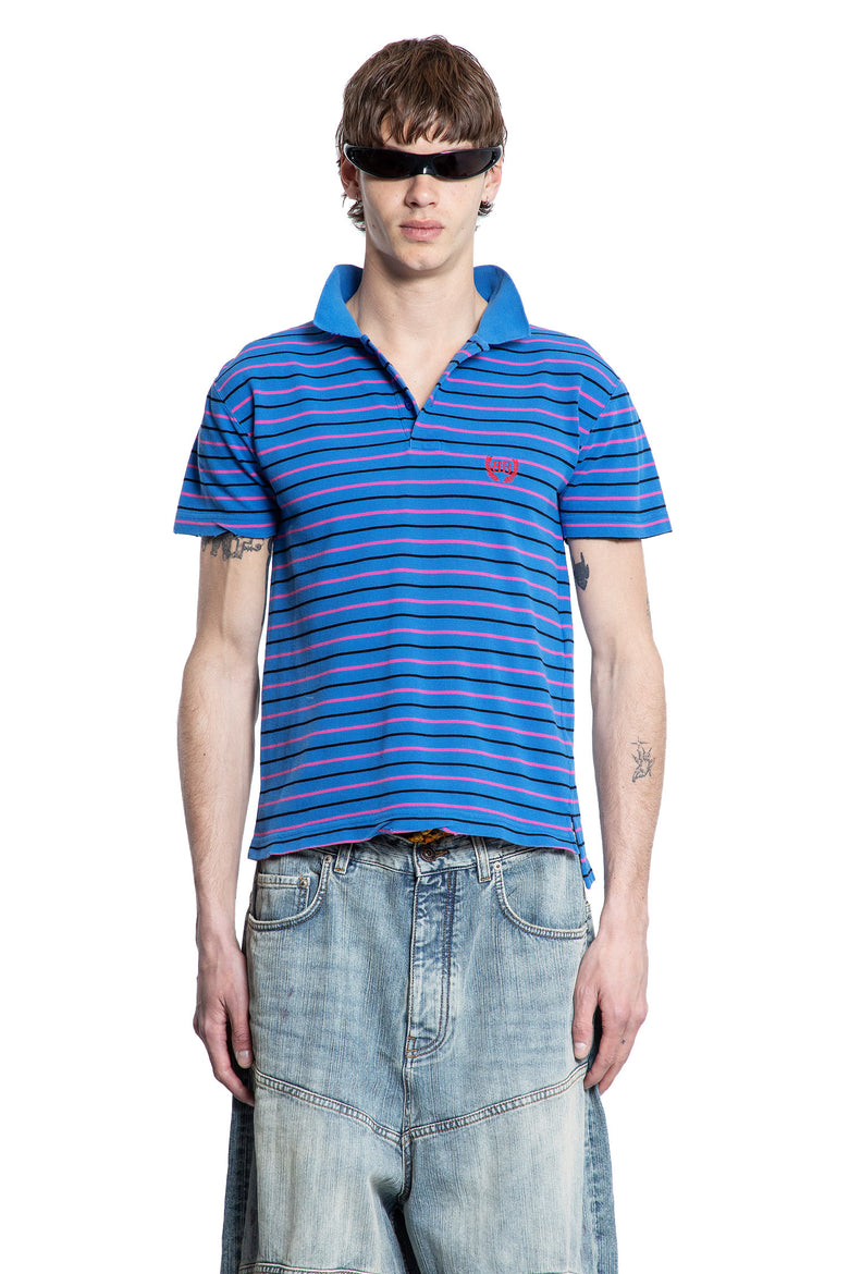 BALENCIAGA MAN BLUE T-SHIRTS & TANK TOPS