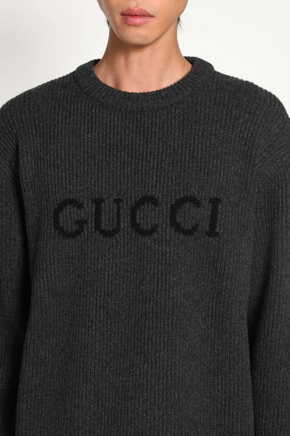 Wool Cashmere Logo Sweater