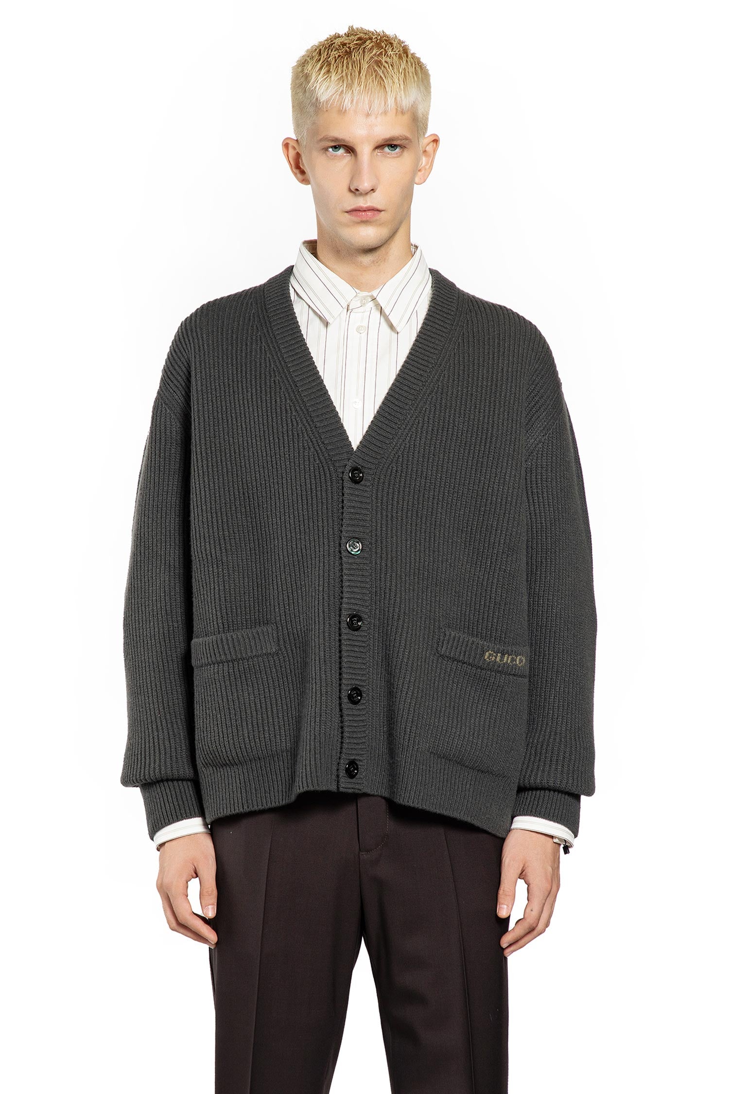 GUCCI MAN GREY KNITWEAR