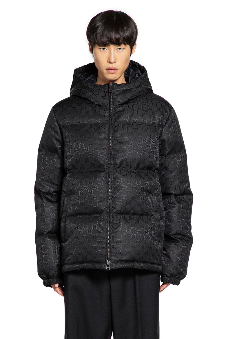 GG Nylon Down Hooded Down Jacket