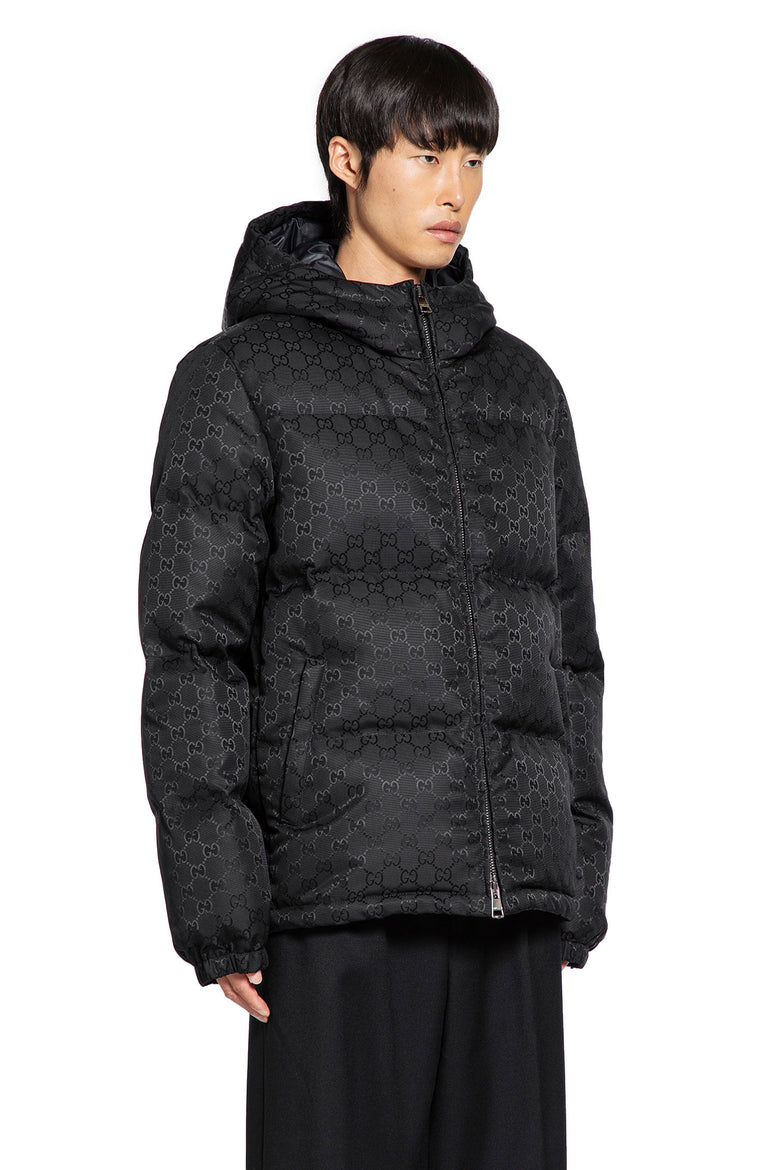 GG Nylon Down Hooded Down Jacket